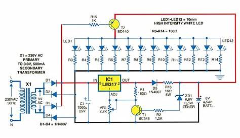 4v emergency light circuit diagram