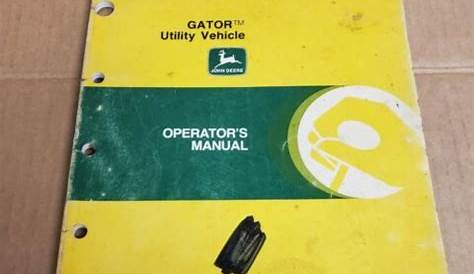 john deere gator operators manual