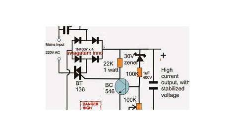 High Current Transformerless Power Supply Circuit | Homemade Circuit