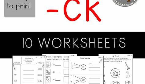 -ck Digraph PHONICS Worksheets • Teacha!