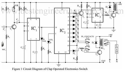 clap sensor light switch circuit diagram
