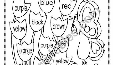 Colour the Flowers - ESL worksheet by 3MMM