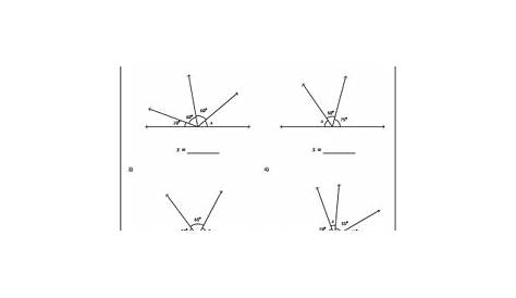 finding unknown angles worksheet