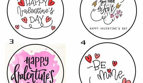 Happy valentines day sticker valentines day labels cute | Etsy