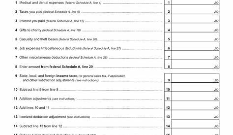 itemized deduction worksheets