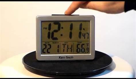 Ken-Tech T-4652 Atomic Radio Controlled LCD Alarm Clock - YouTube