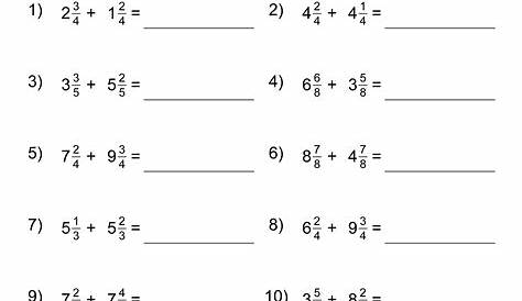 improper fraction to mixed number worksheets