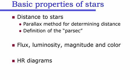 properties of stars worksheets answer key