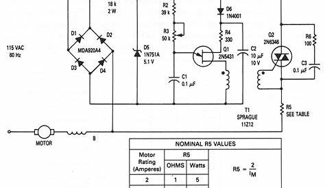 triac ac motor speed control circuit diagram