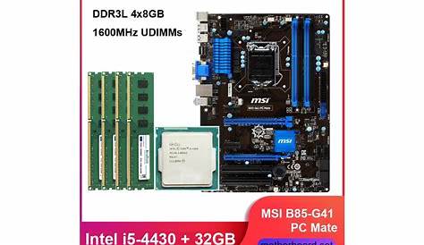 Refurbished: MSI B85-G41 PC Mate LGA 1150 B85 HDMI Motherboard Combo