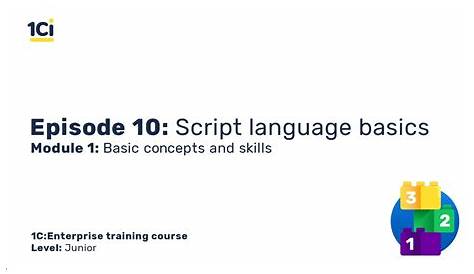 Module 1. Episode 10. Script language basics - YouTube