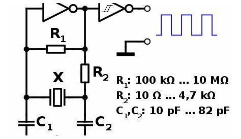 pierce crystal oscillator circuit diagram