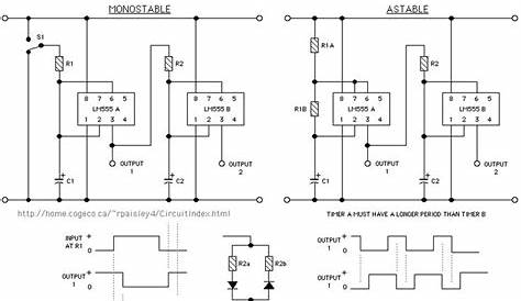 555 Timer Circuits | Circuit diagram, Circuit, Timer