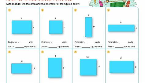 Area and Perimeter Worksheets – Third Grade Math Worksheets