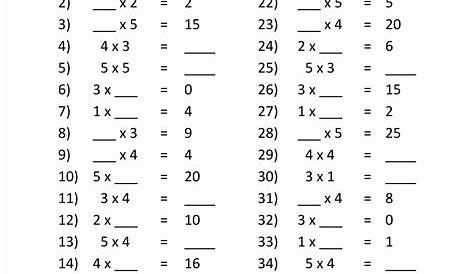 multiplication worksheet grade 2