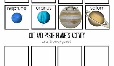 Planets Free Printable ( Solar System Cut and Paste) - Craftionary