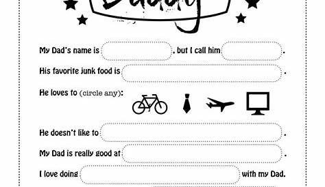 DIY Printable Father’s Day Worksheet — Who’s Your Daddy?
