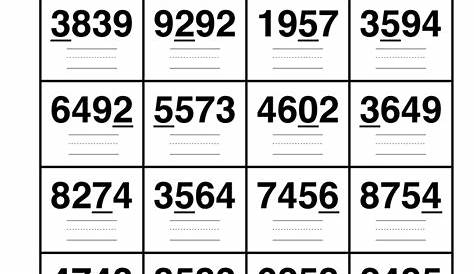 identify place value worksheets