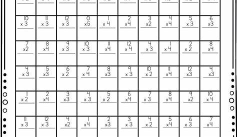 Progressive Multiplication Worksheets For Incrementally Building - Free