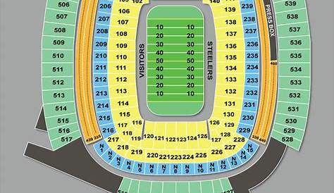 heinz field detailed seating chart