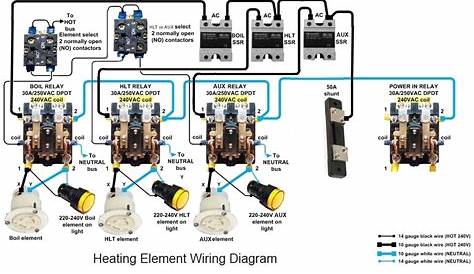 water heating element wiring diagram