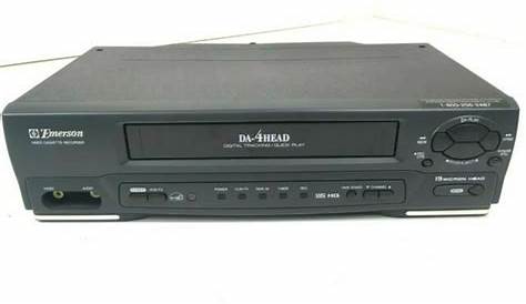 Emerson EWV401B (REFURBISHED) Hi-Fi 19 Micron 4 Head VHS VCR Player