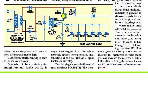geepas emergency light circuit diagram