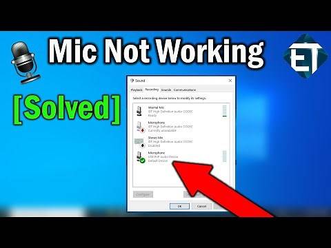 How To Fix Internal Microphone Not Working on Windows 10 Laptop