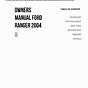Used Ford Ranger Manual