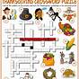 Thanksgiving Puzzle Worksheets