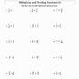 Multiplying Negative Fractions Worksheet