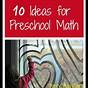 Pre K Math Ideas