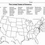 Map Of United States Worksheet