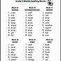 Grade 4 Spelling Words Worksheets