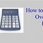 Calculation Of Overtime Pay