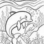 Printable Cute Dolphin Coloring Pages