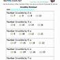 Divisibility Test Worksheet For Class 6