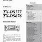 Onkyo Tx Ds797 Audio Receiver Owner's Manual
