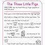 Printable Three Little Pigs Story