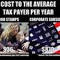 Corporate Welfare Cost Per Year