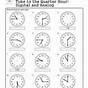 Telling Time To The Quarter Hour Worksheets