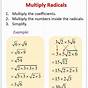 Multiplying Radicals Worksheet With Answers