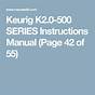 Keurig K2 0 500 Manual