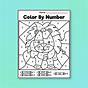 Pre K Color By Number Easy