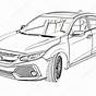 Honda Civic Si Coloring Page