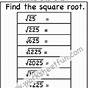 Square Root Math Worksheets