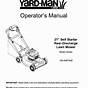 Yard Man 13ax605g755 Tractor Owner's Manual