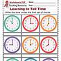 First Grade Telling Time Worksheet