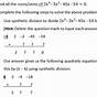 Synthetic Division Problems And Answers