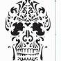 Printable Sugar Skull Stencil